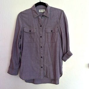 Madewell dusty purple button down shirt